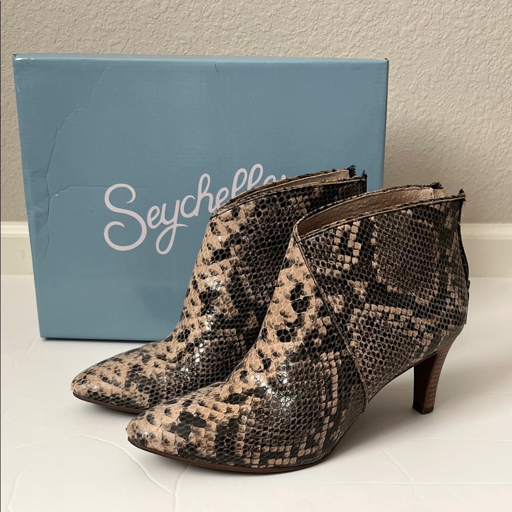 Seychelles Lasting Impression Python Booties - image 1